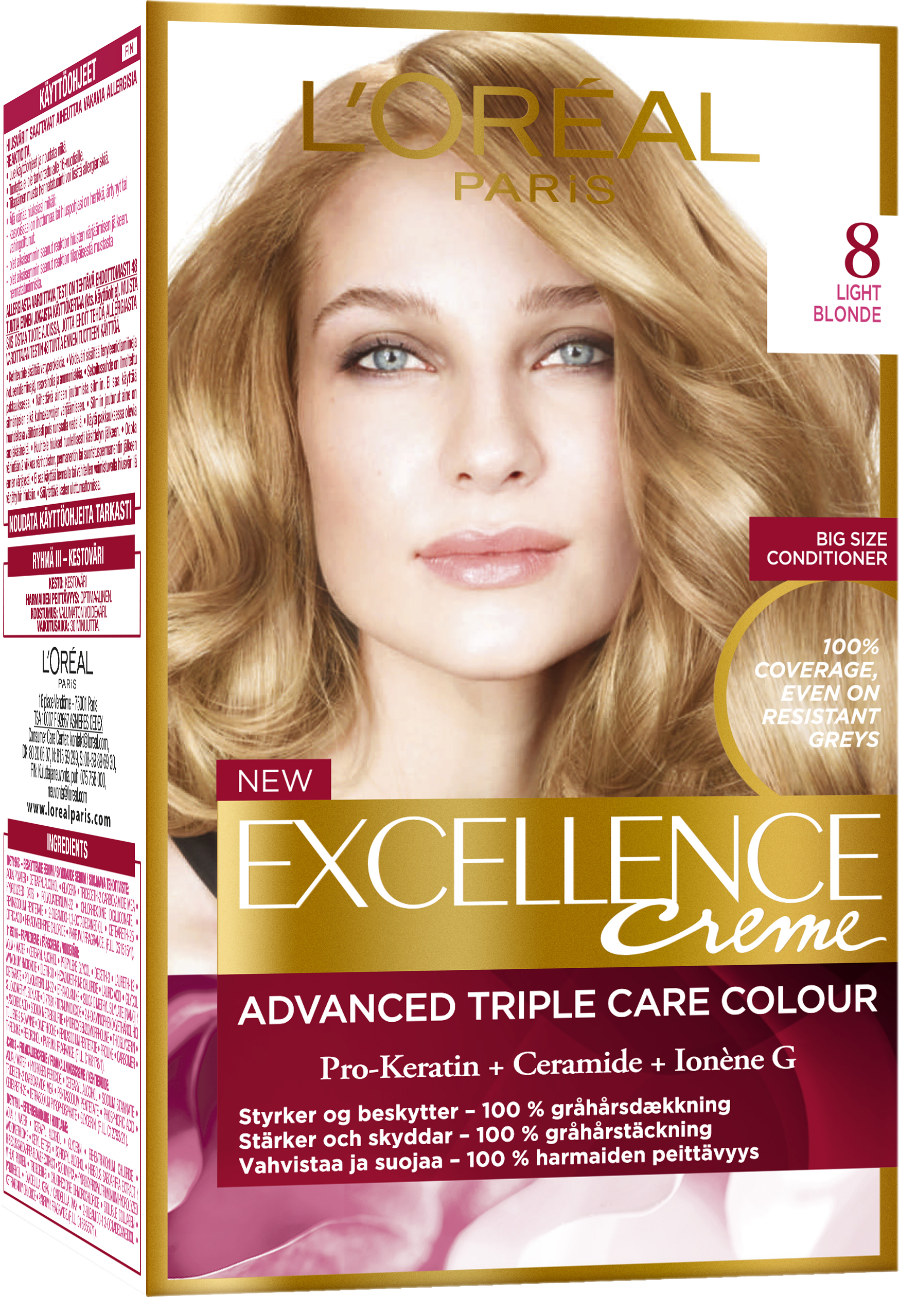 Loreal Excellence hárlitur nr. 8 #Natural Light Blonde
