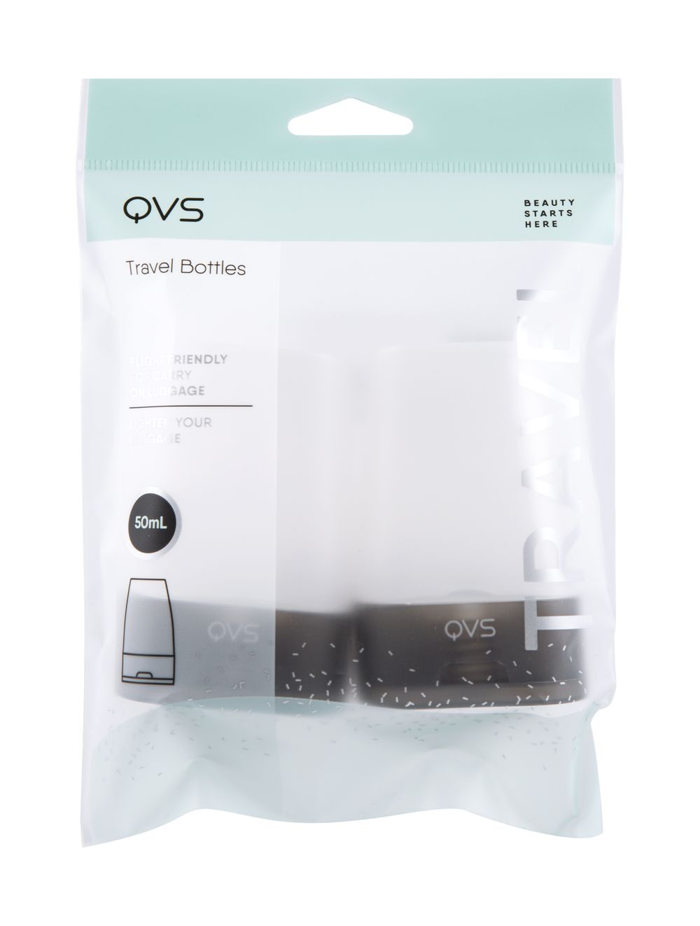 QVS ferðaflöskur túbur 50 ml., 2 stk. (1)