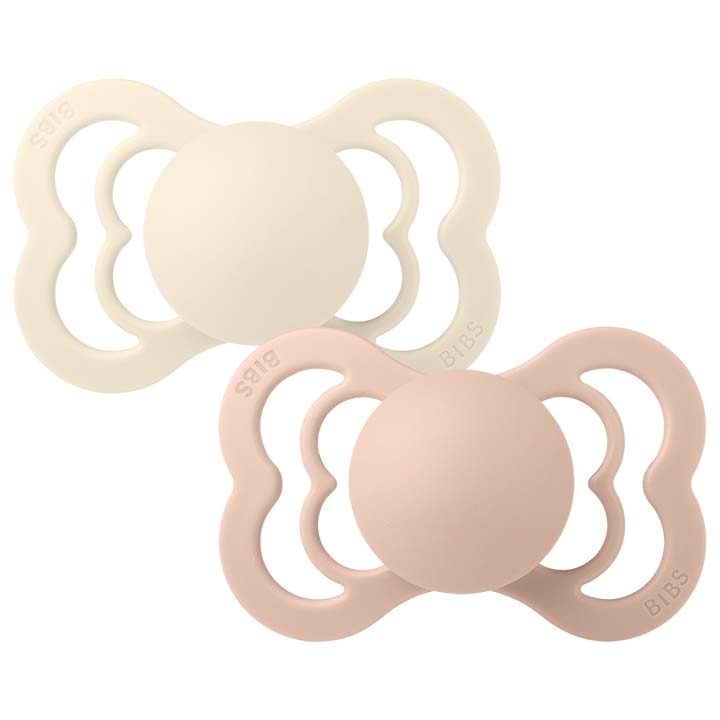 BIBS Couture Ivory / Blush Silicone 0 mán+ #stærð 1