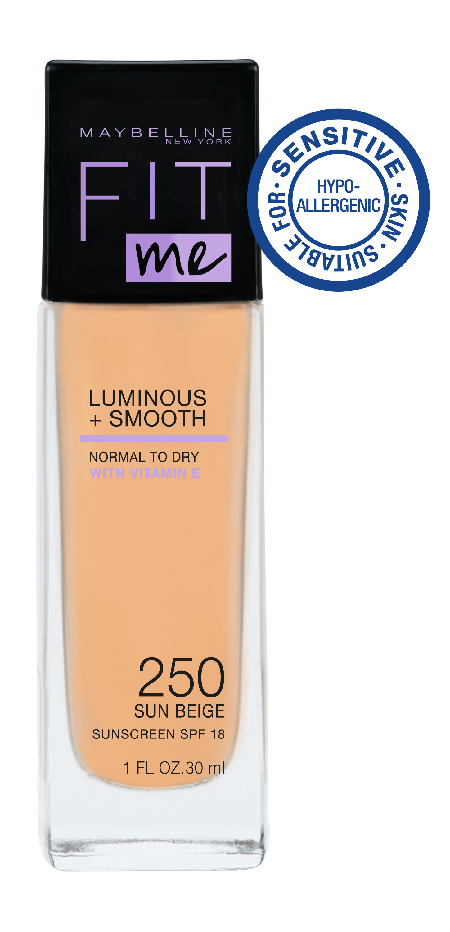 Maybelline Fit Me Luminous+Smooth farði #250 SunBeige