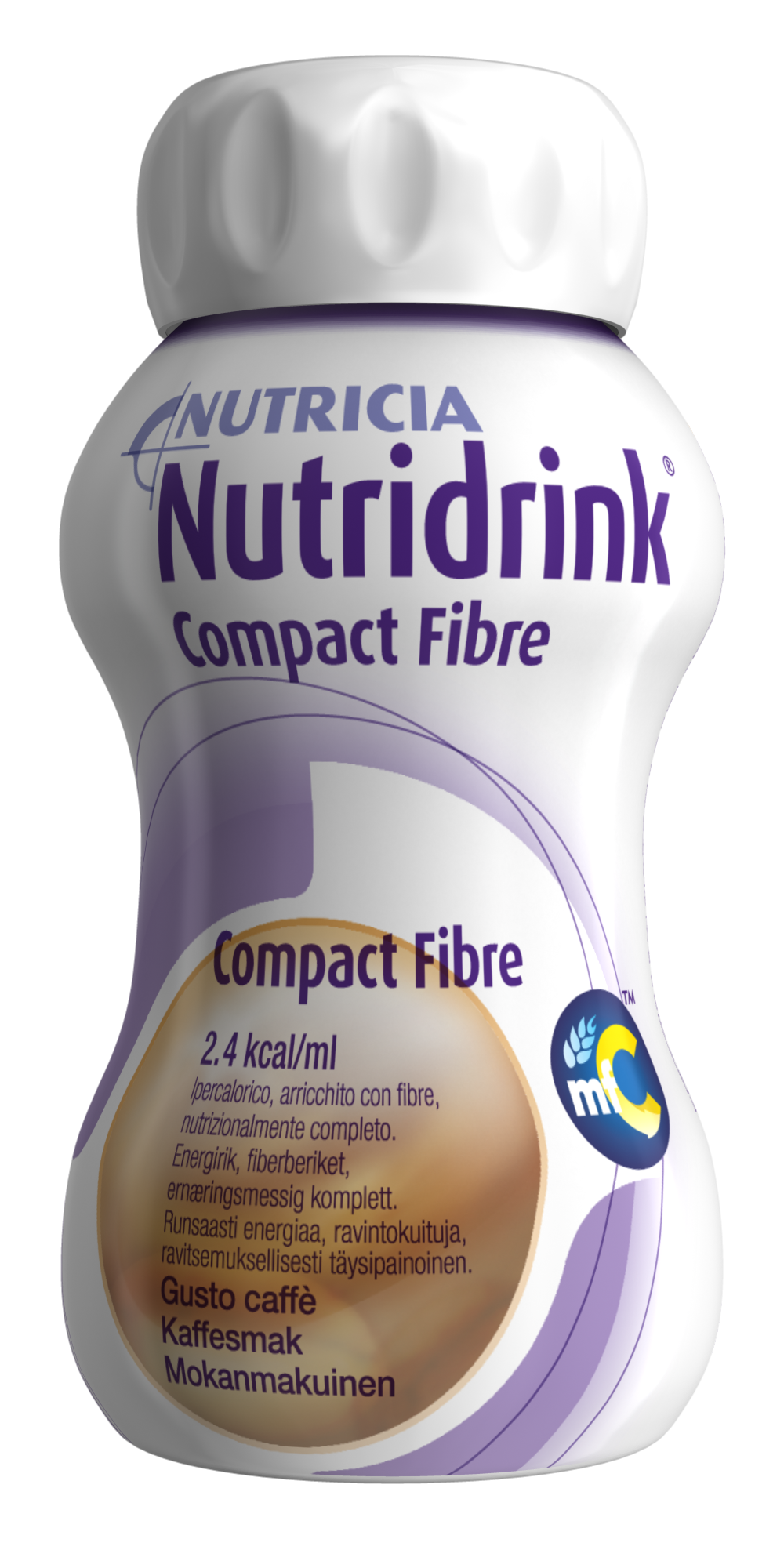 Nutricia Nutridrink Compact Fibre mokkabragð 4 x 125 ml.