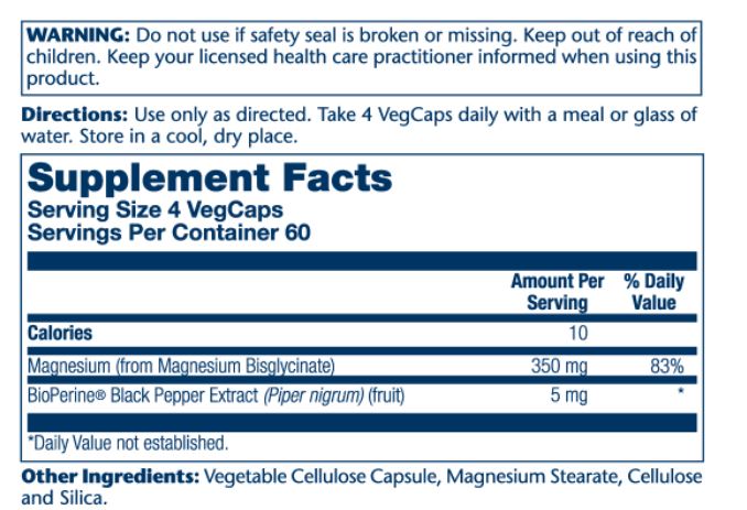 Solaray Magnesium Glycinate 350mg, 120 hylki (1)