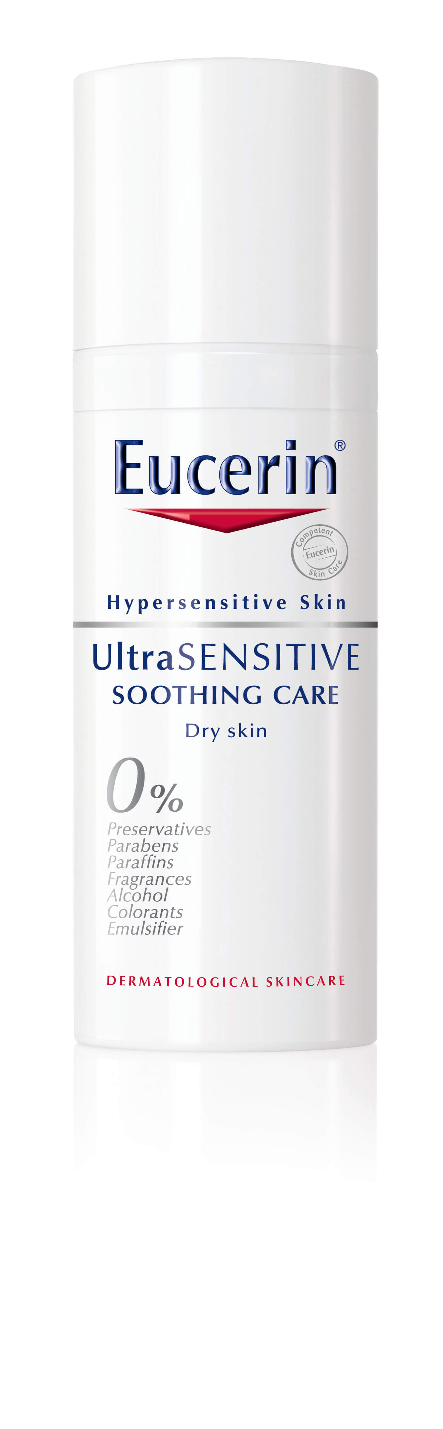 Eucerin Ultra Sensitive Soothing Care Dry Skin dag-og næturkrem 50 ml.