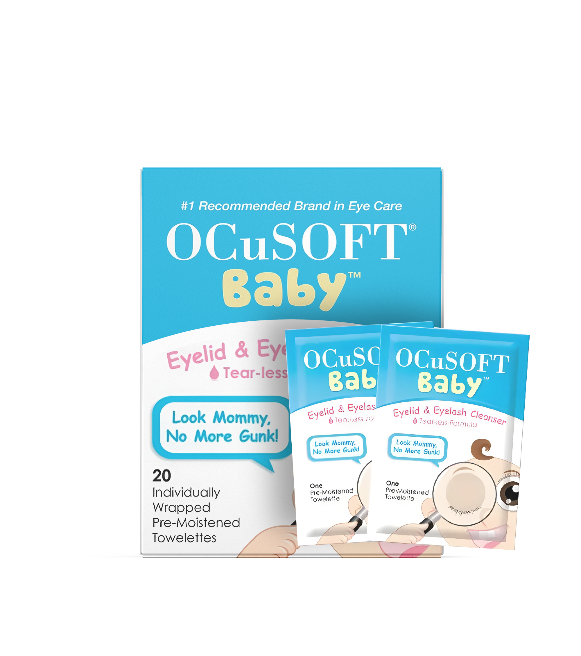 OcuSOFT Baby augnhára- og augnlokahreinsir, stíruhreinsiklútar 20 stk.