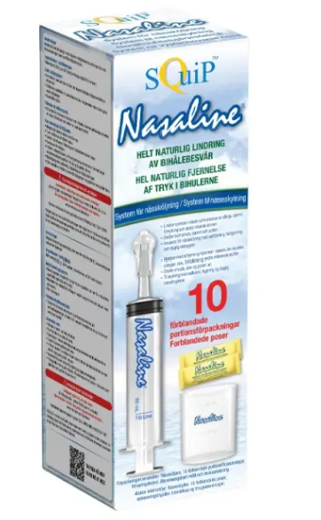 Nefgangaskol með 10 stk. saltlausn