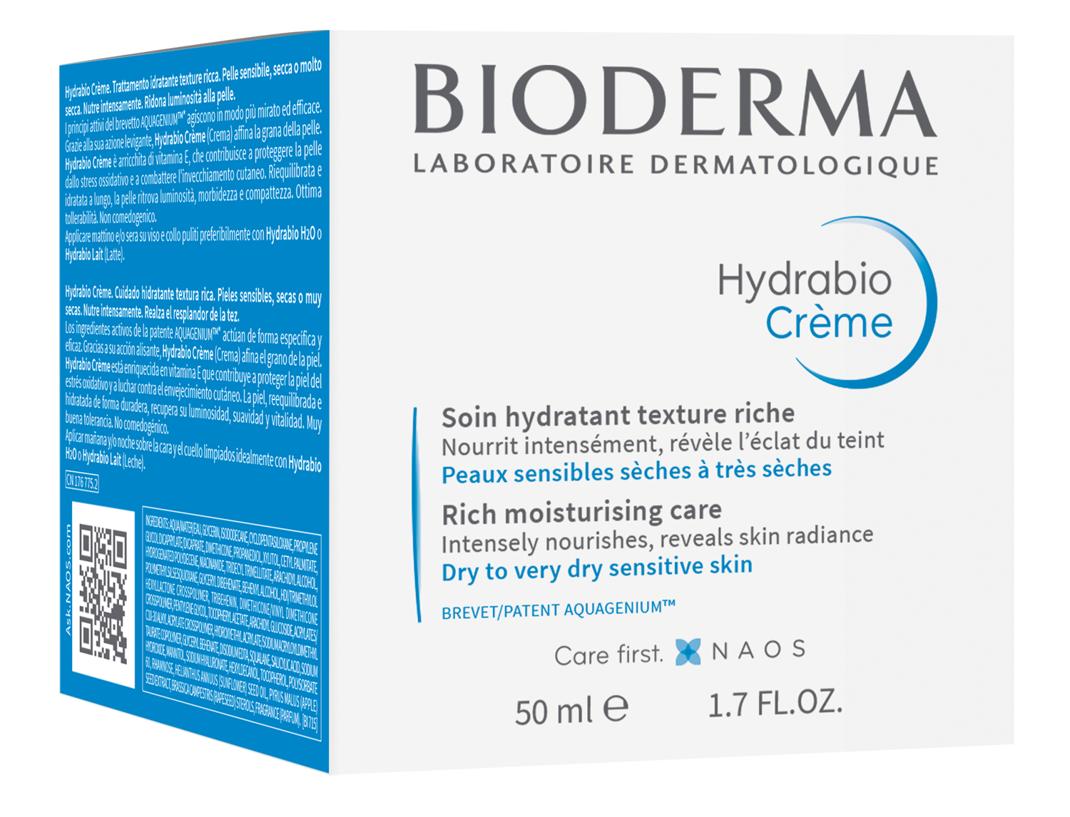 Bioderma HYDRABIO Creme fyrir andlit og háls 50 ml. (1)