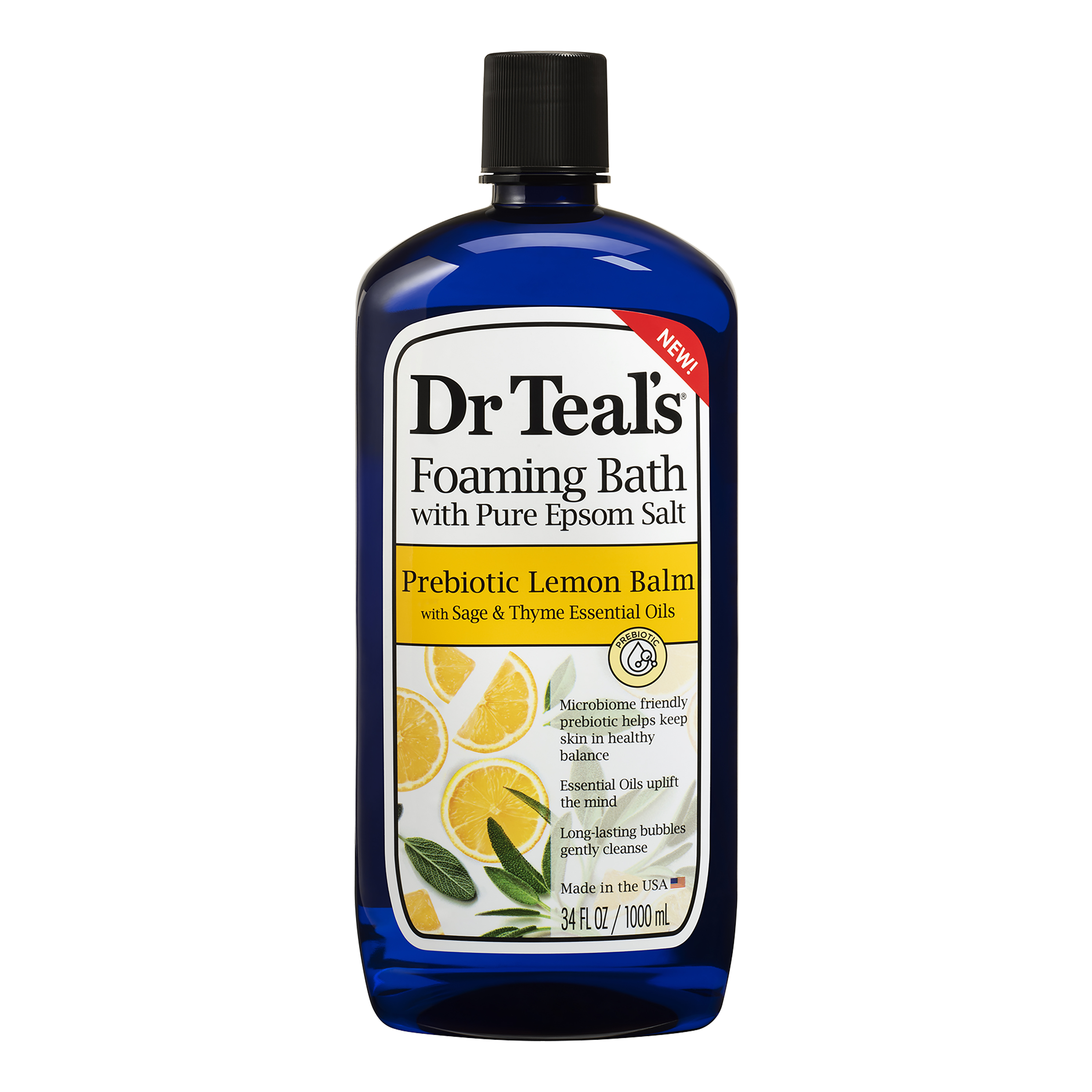 Dr. Teals Prebiotic Lemon Balm & Sage Foaming Bath 1 liter