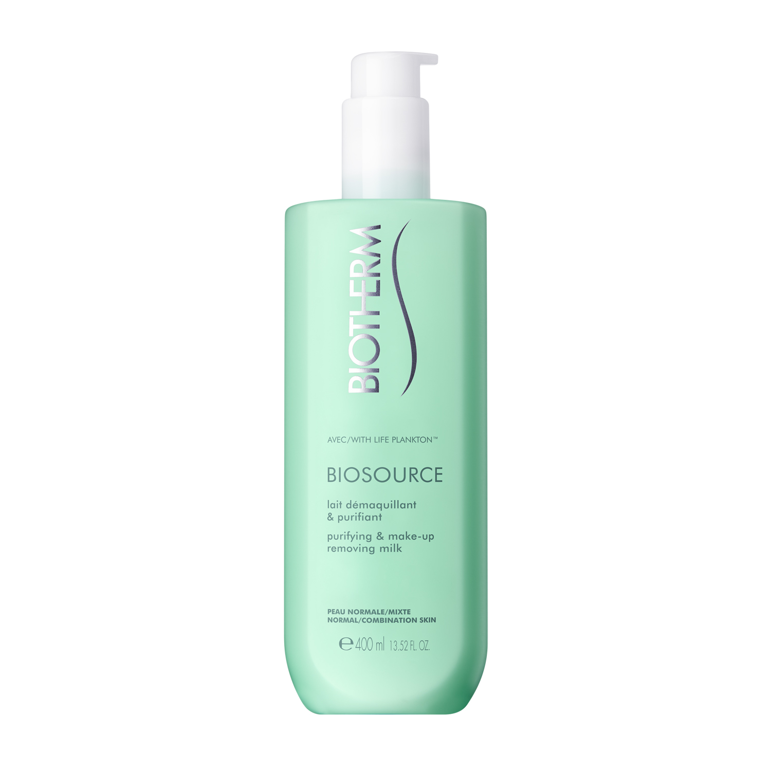 Biotherm Biosource purifying & make-up removing milk 400 ml.