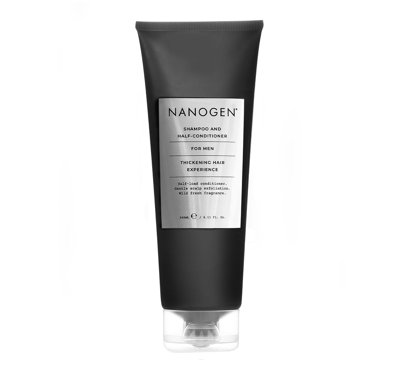 Nanogen 5 in 1 Exfoliating sjampó & næring fyrir karlmenn 240 ml.