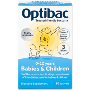 Optibac góðgerlar fyrir börn og ungabörn, 10 duft pokar