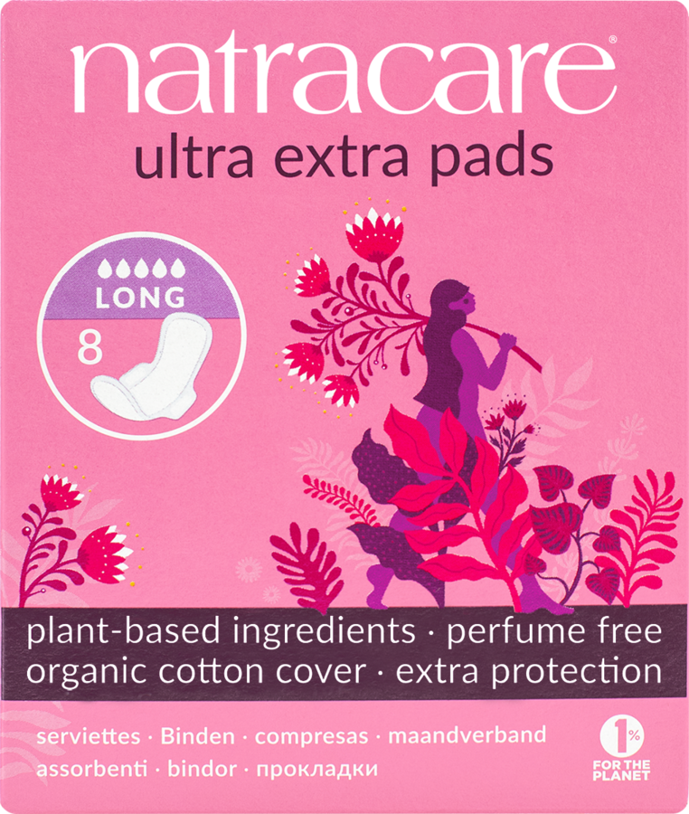 Natracare Ultra Extra Pads Long 8 stk.