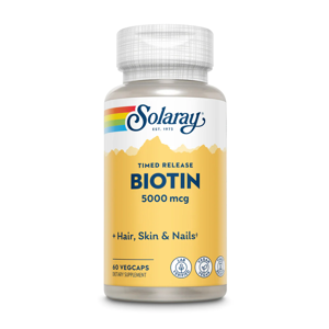 Solaray Biotin 5000mcg, 60 hylki