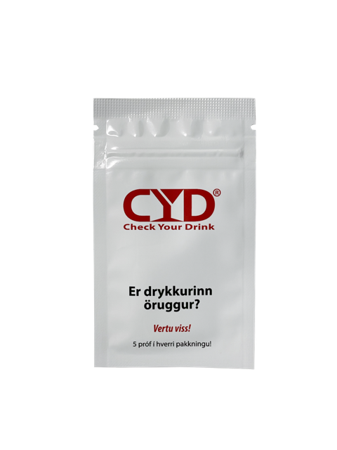 CYD drykkjarpróf fyrir byrlunarefni 5 stk.