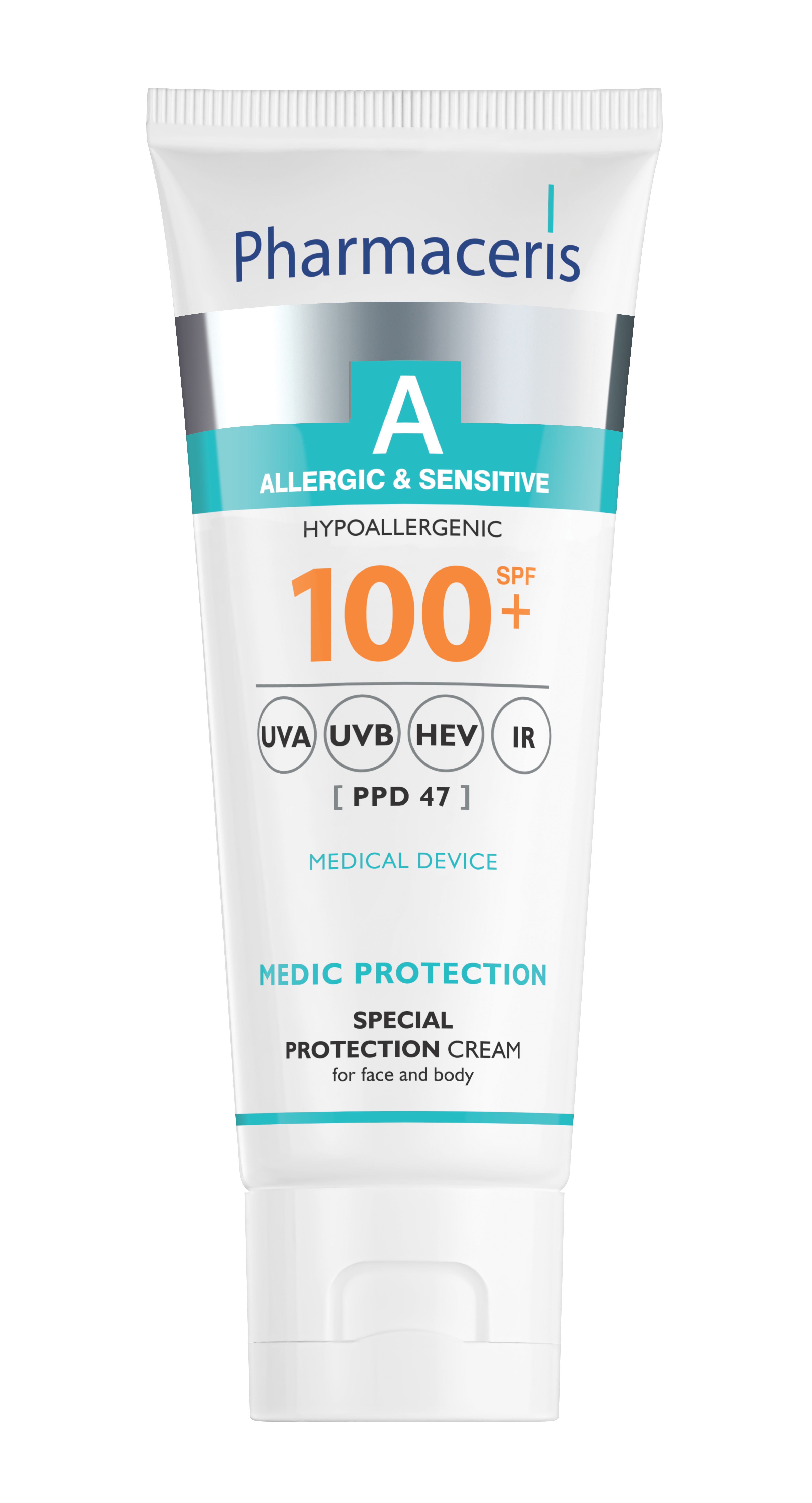 Pharmaceris A, Sólarvarnir fyrir andlit og líkama  SPF100+ 75 ml.