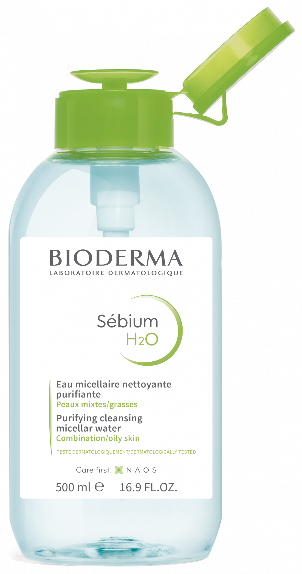 Bioderma SEBIUM H2O andlits-og farðahreinsir með pumpu 500 ml. (1)