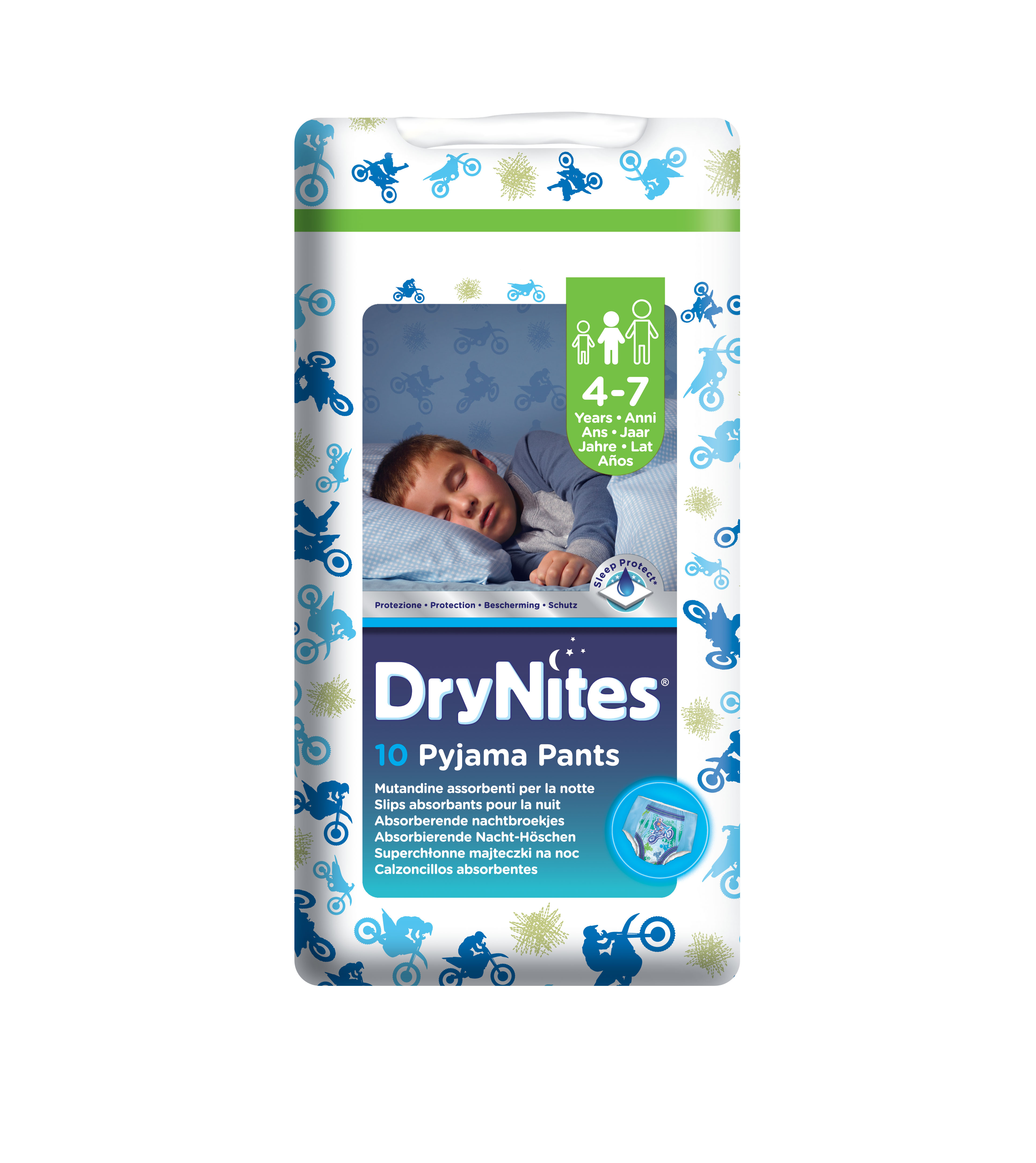 Huggies Drynites næturbleiur  4-7 ára 10 stk. #bláar