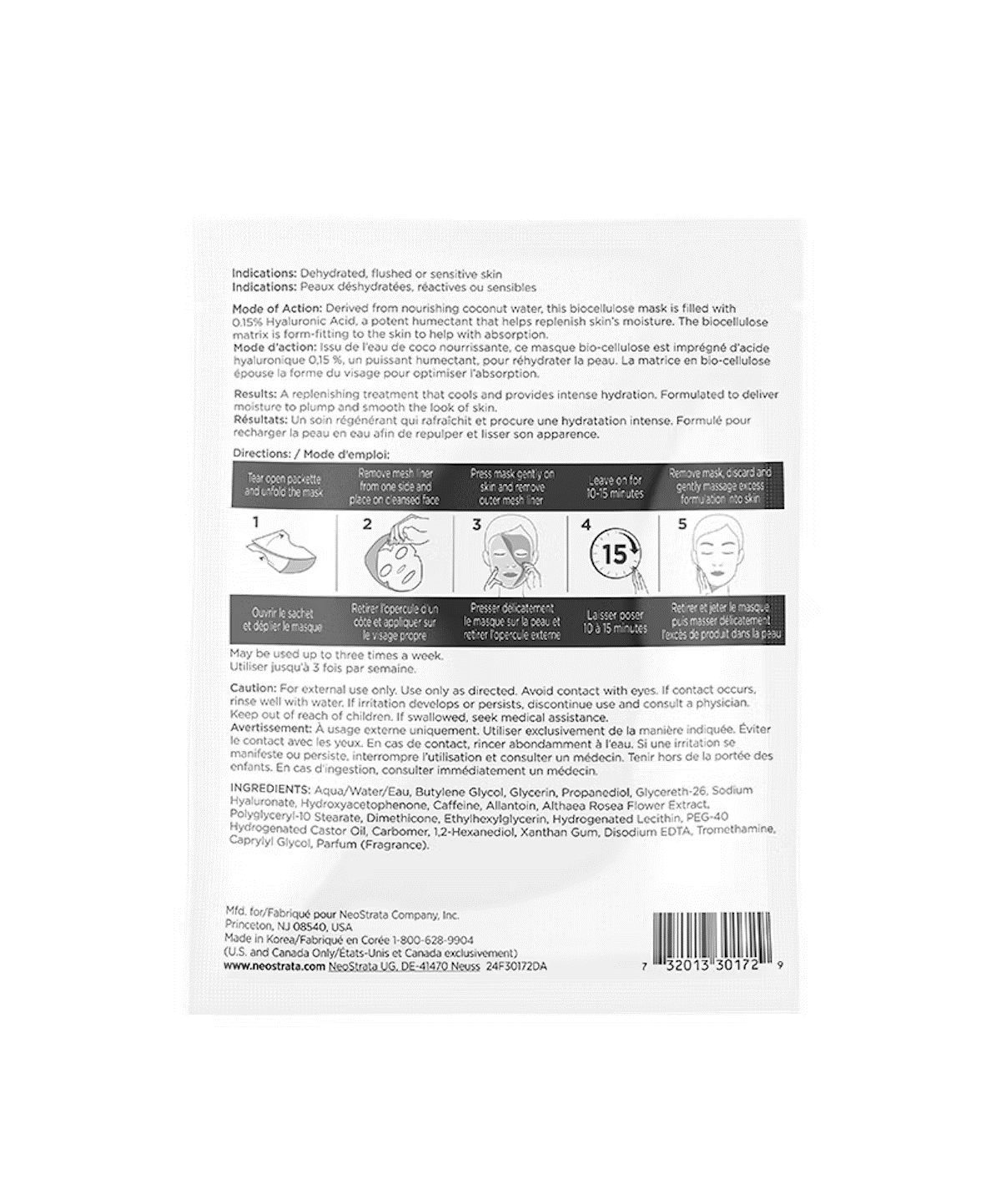 Neostrata Restore Pure Hyaluronic Acid Biocellulose maski 1 stk. (2)