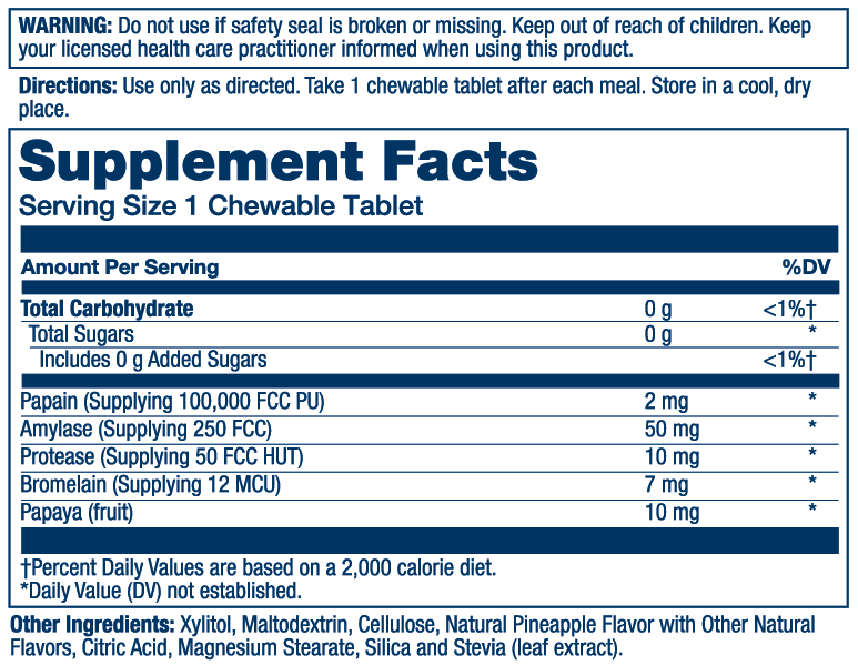 Solaray Papaya Enzyme tuggutafla 90 töflur (1)