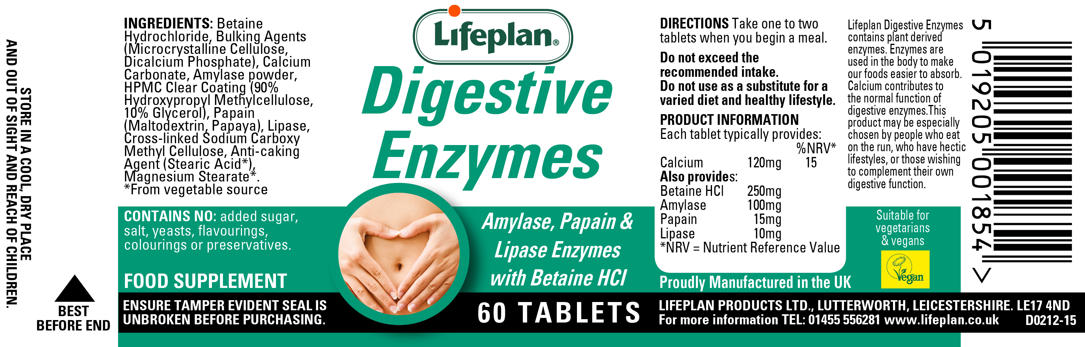 Lifeplan Digestive Enzyme Plus 60 töflur (1)