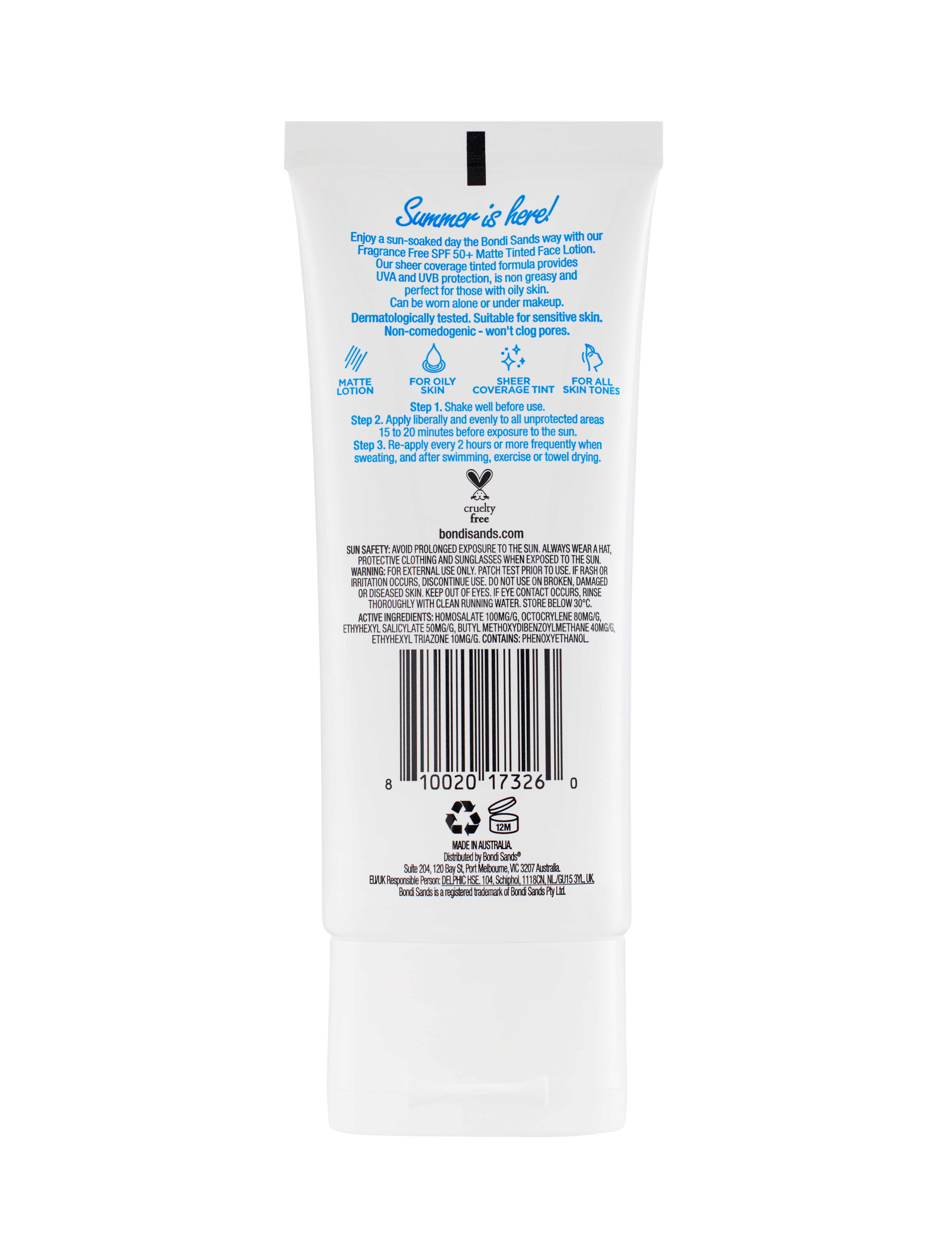 Bondi Sands  SPF 50+ Matte Tinted Face Lotion 50 ml. (1)