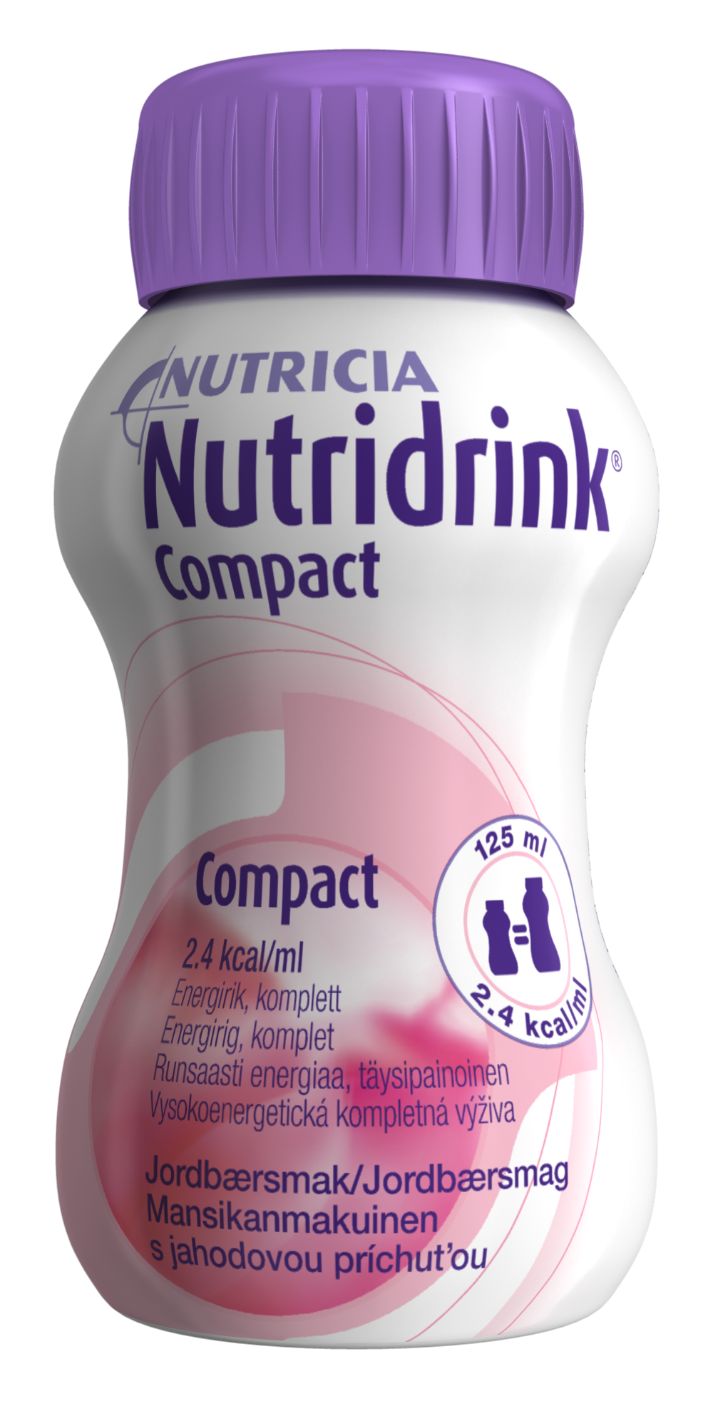 Nutricia Nutridrink Compact jarðaberjabragð 4 x 125 ml.