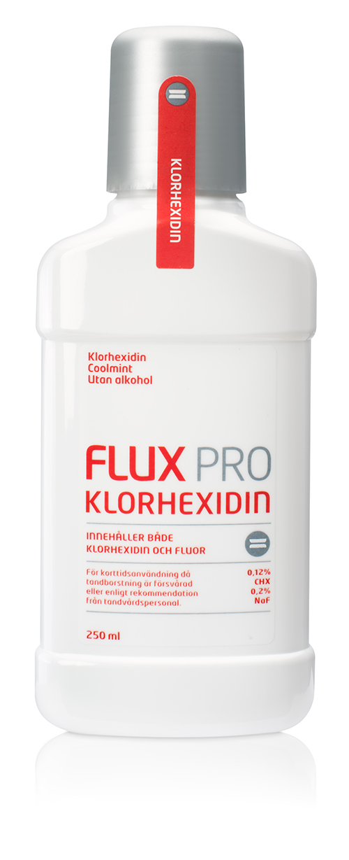 Flux Pro Klorhexidin flúormunnskol 250 ml.