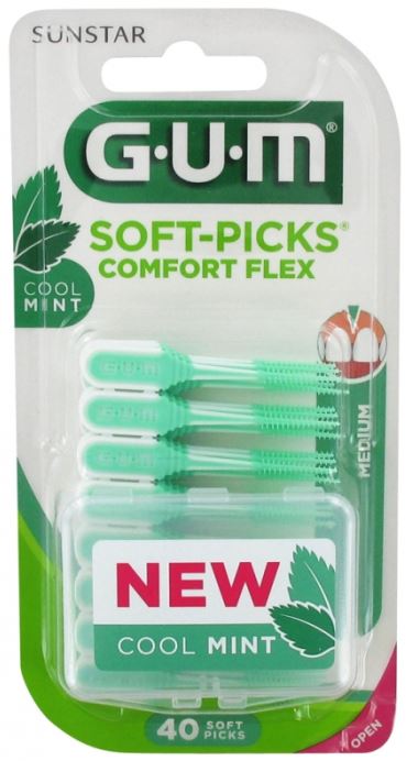 GUM Soft Picks Comfort Flex Mint 40 stk.