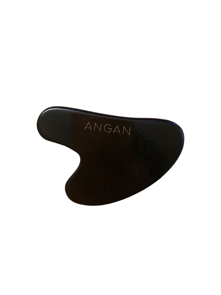 Angan Obsidian Gua Sha fegurðarsteinn