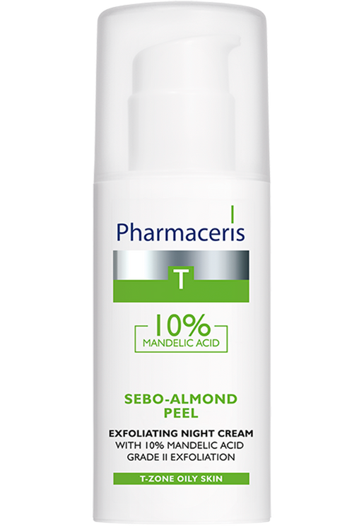 Pharmaceris T-med Sebo- Almond Peel -Peeling næturkem með 10% möndlusýru 50 ml.
