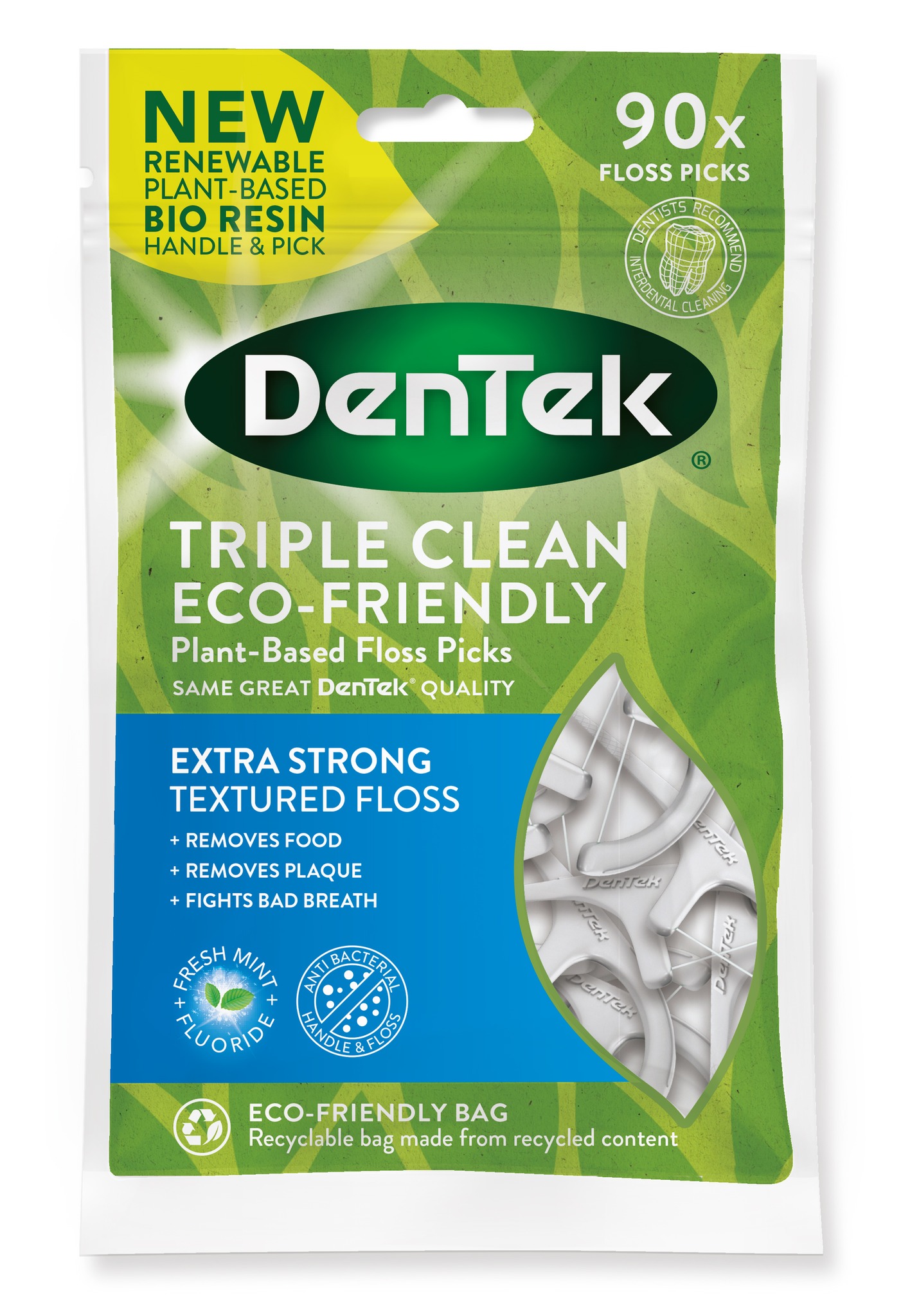 DenTek Eco Triple Clean 90 stk.