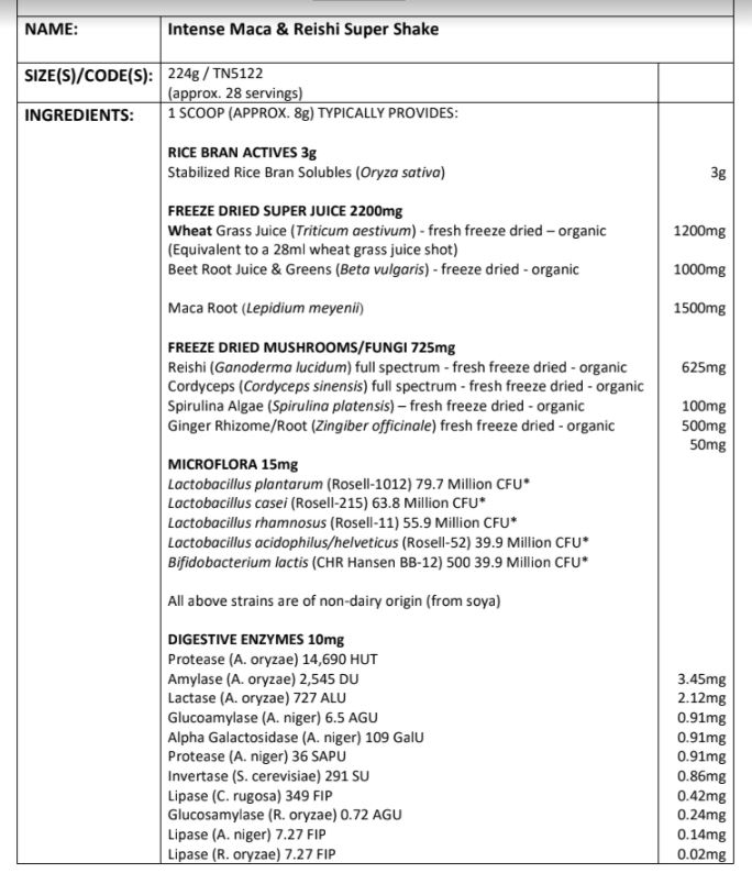 Terranova Intense Maca & Reishi duft 224 gr. (1)