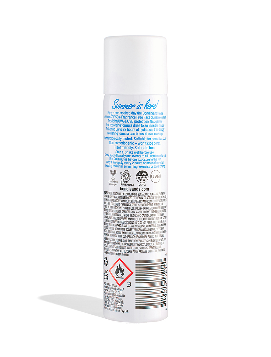 Bondi Sands Suncare SPF50+ Face Mist 60 gr. #án ilmefna (1)
