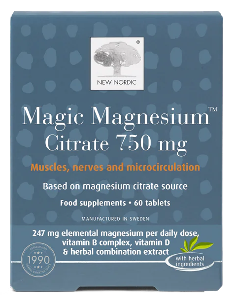 New Nordic Magic Magnesium Citrate 750mg, 60 töflur