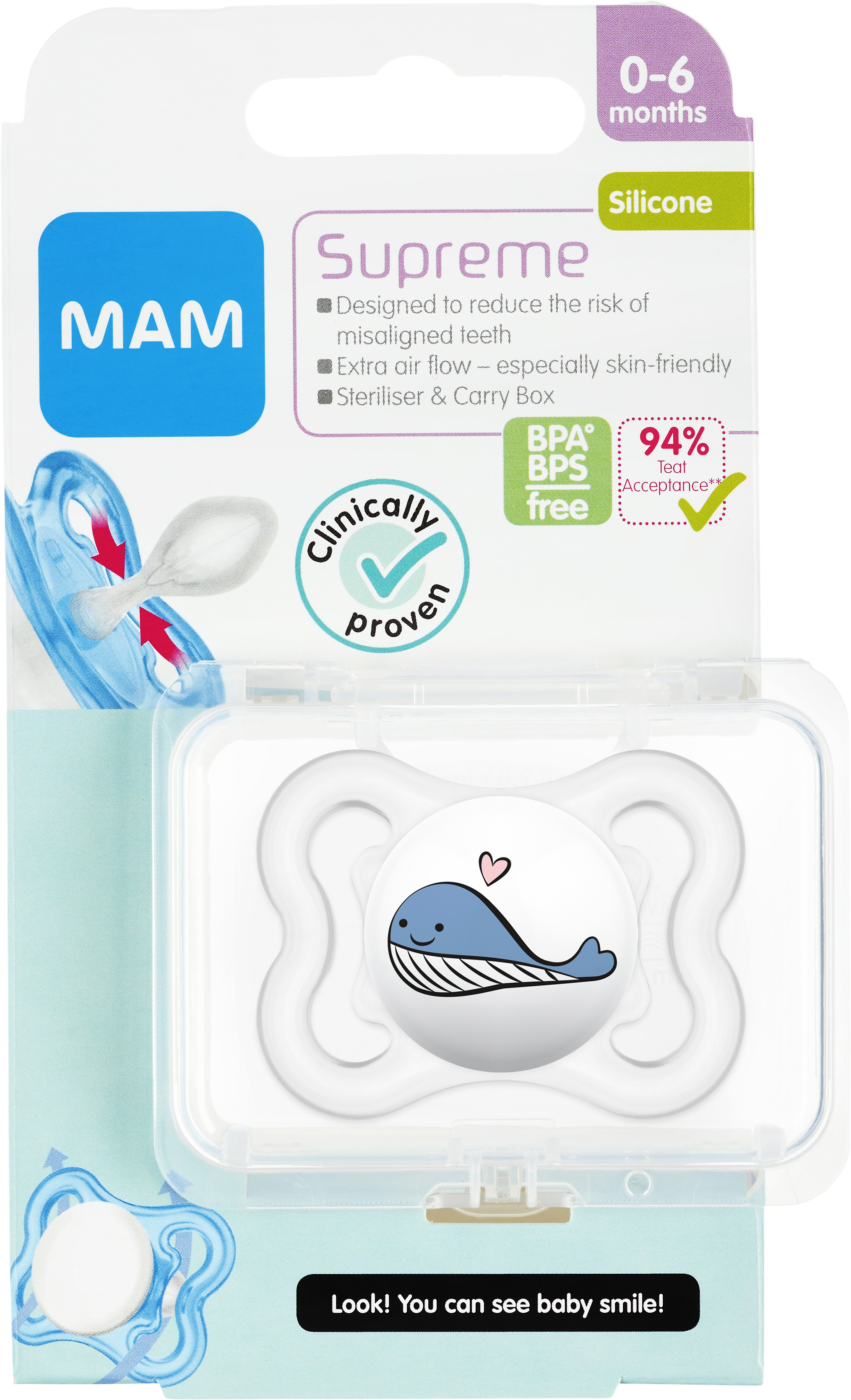 MAM Supreme snuð 0-6 mán #3 litir (2)