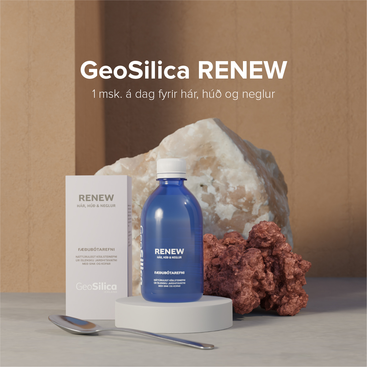 GeoSilica RENEW 300 ml. - fyrir húð, hár & neglur