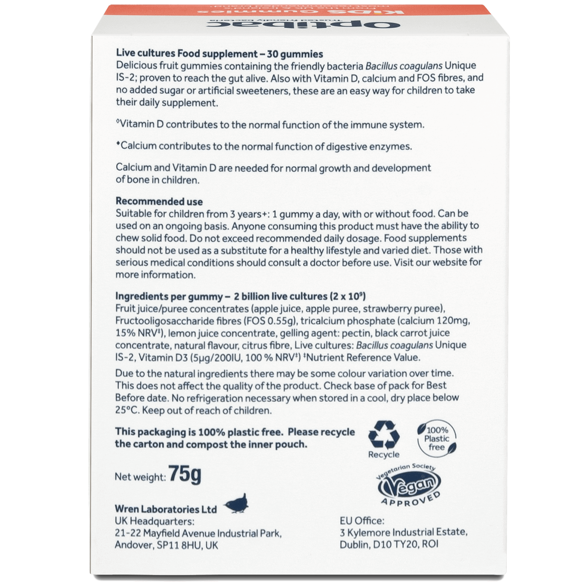 Optibac góðgerlar fyrir börn 30 gúmmí (2)