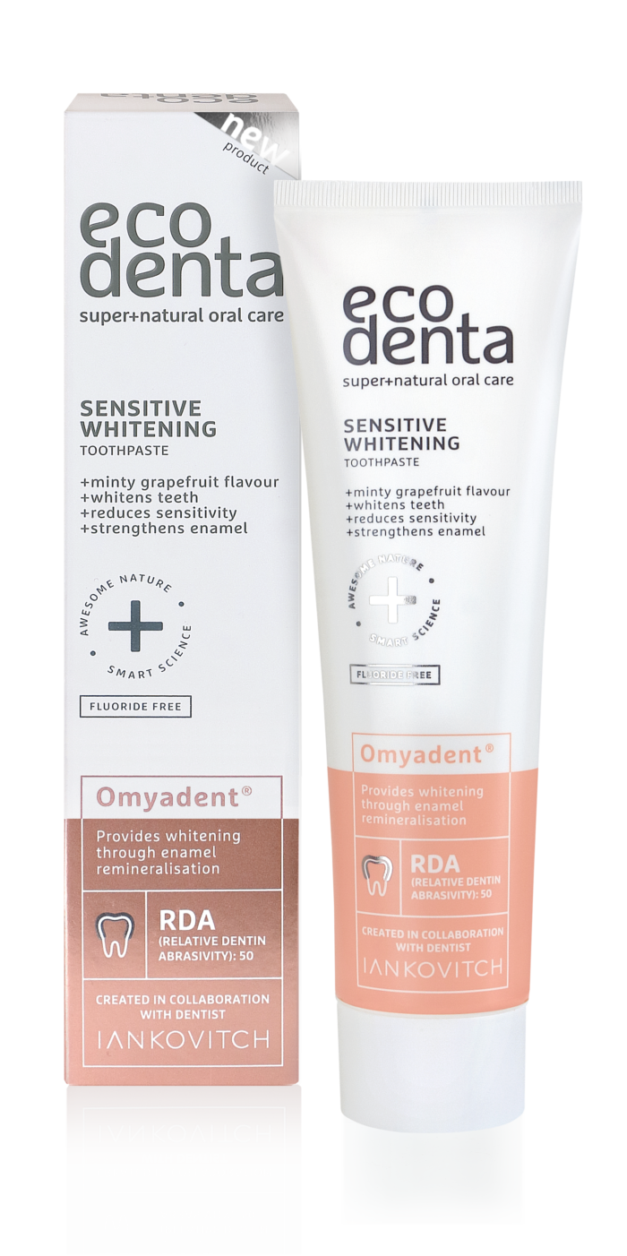 Ecodenta tannhvíttunartannkrem Omadent Sensitive 100 ml. #án flúors (1)