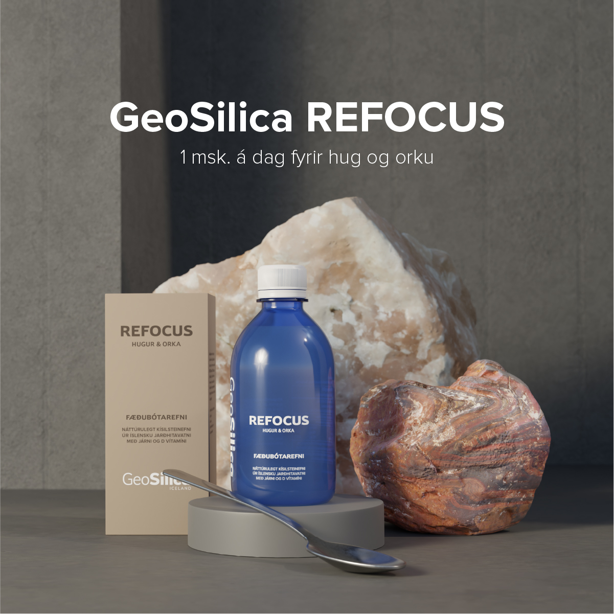 Geosilica REFOCUS 300 ml. - fyrir hug og orku