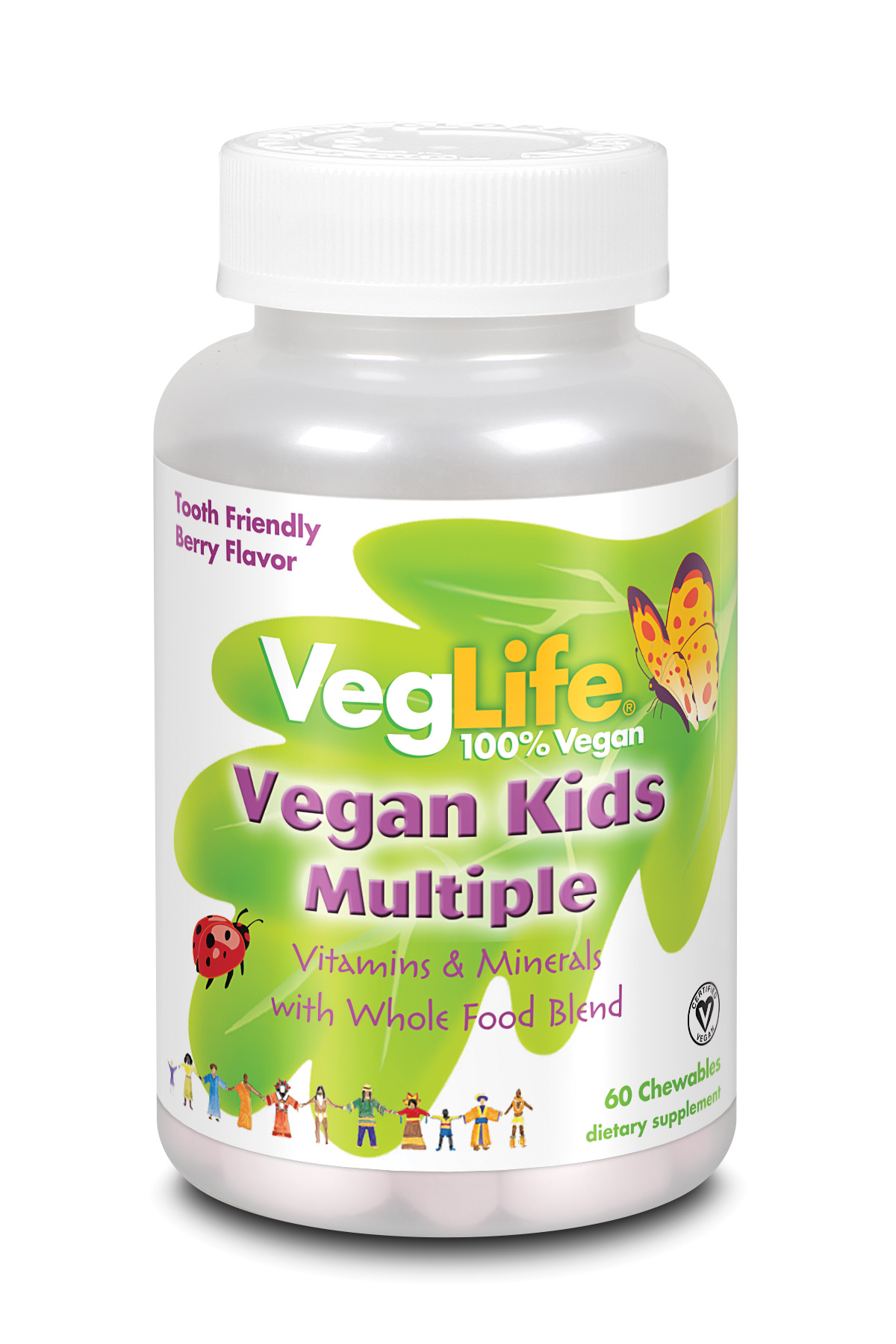 VegLife fjölvítamín fyrir krakka 60 tuggutöflur #berjabragð