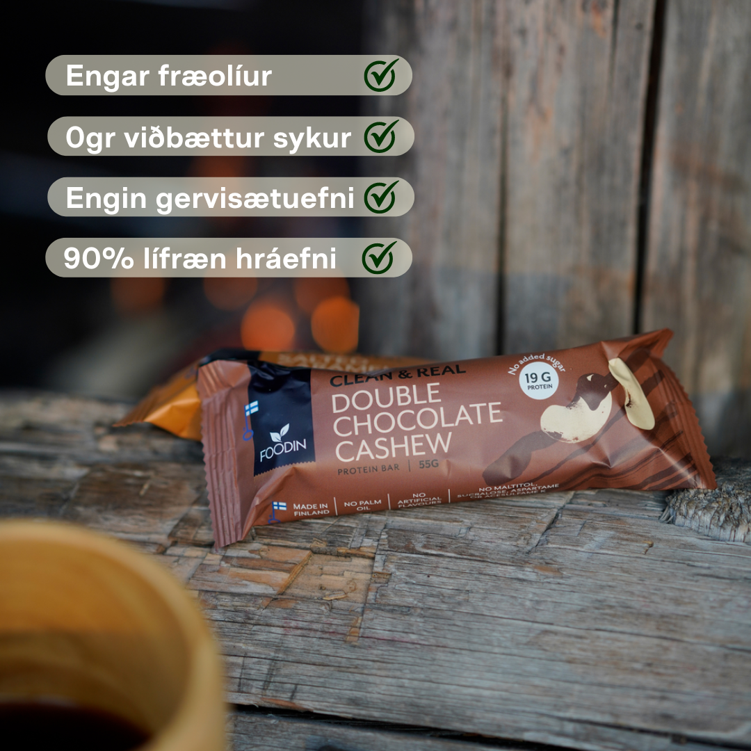 Clean & Real Double Chocolate Cashew 55 gr. (1)