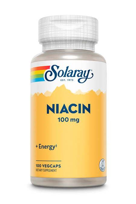 Solaray Niacin 100mg, 100 töflur