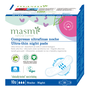 Masmi Ultra-thin næturbindi 10 stk.