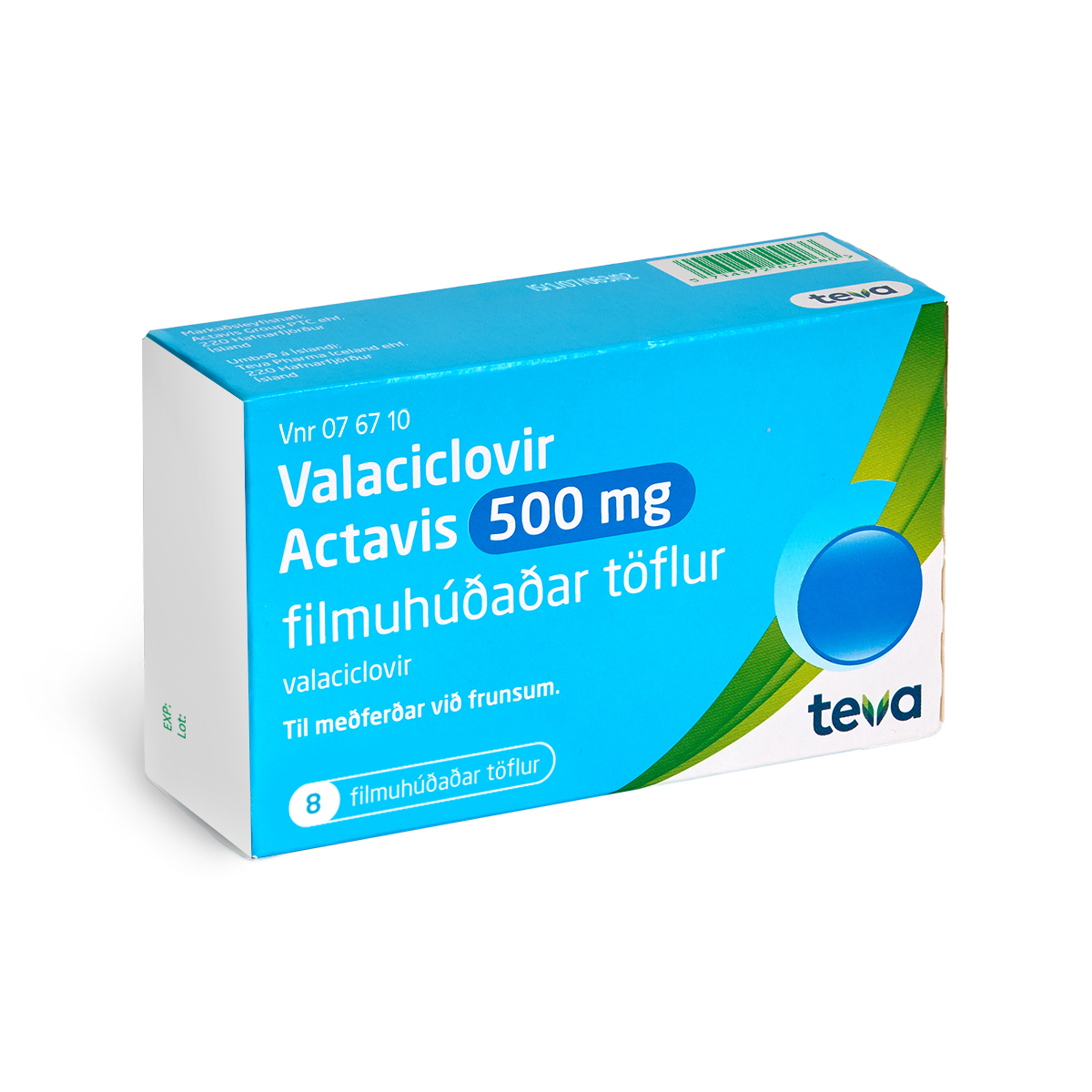076710 Valaciclovir 500Mg 8T