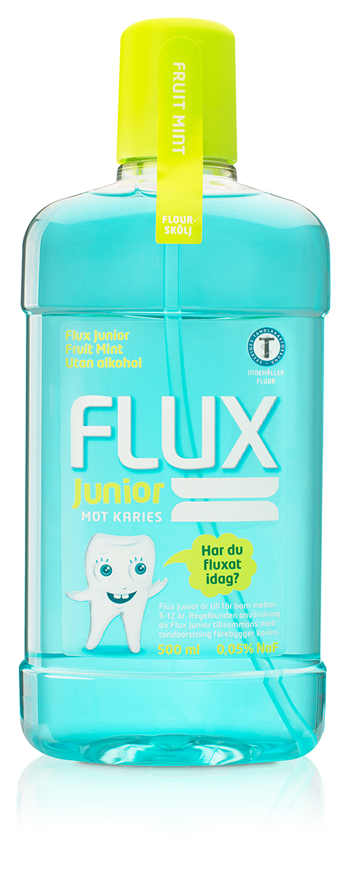 Flux Junior flúormunnskol fyrir 6-12 ára 500 ml.