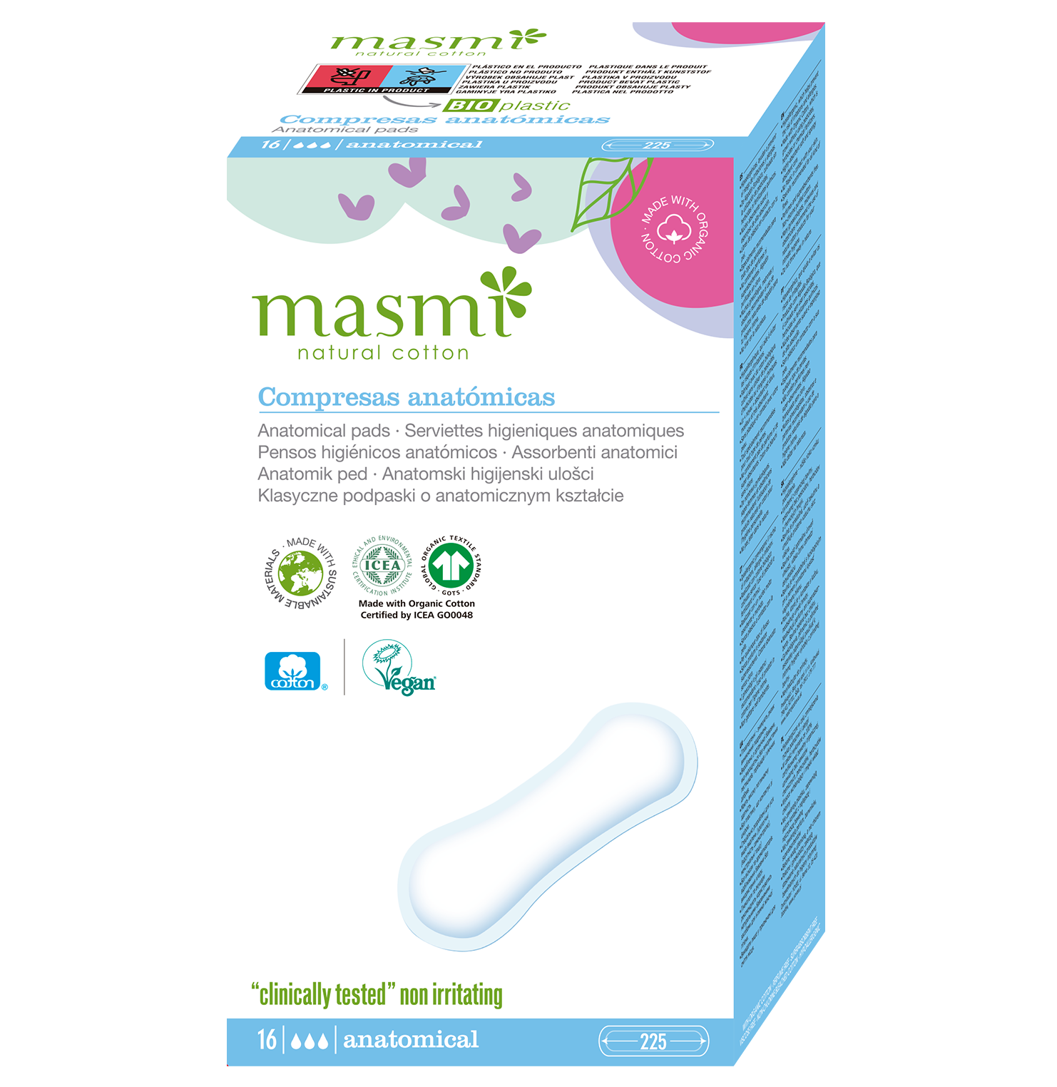 Masmi Natural dömubindi 16 stk.