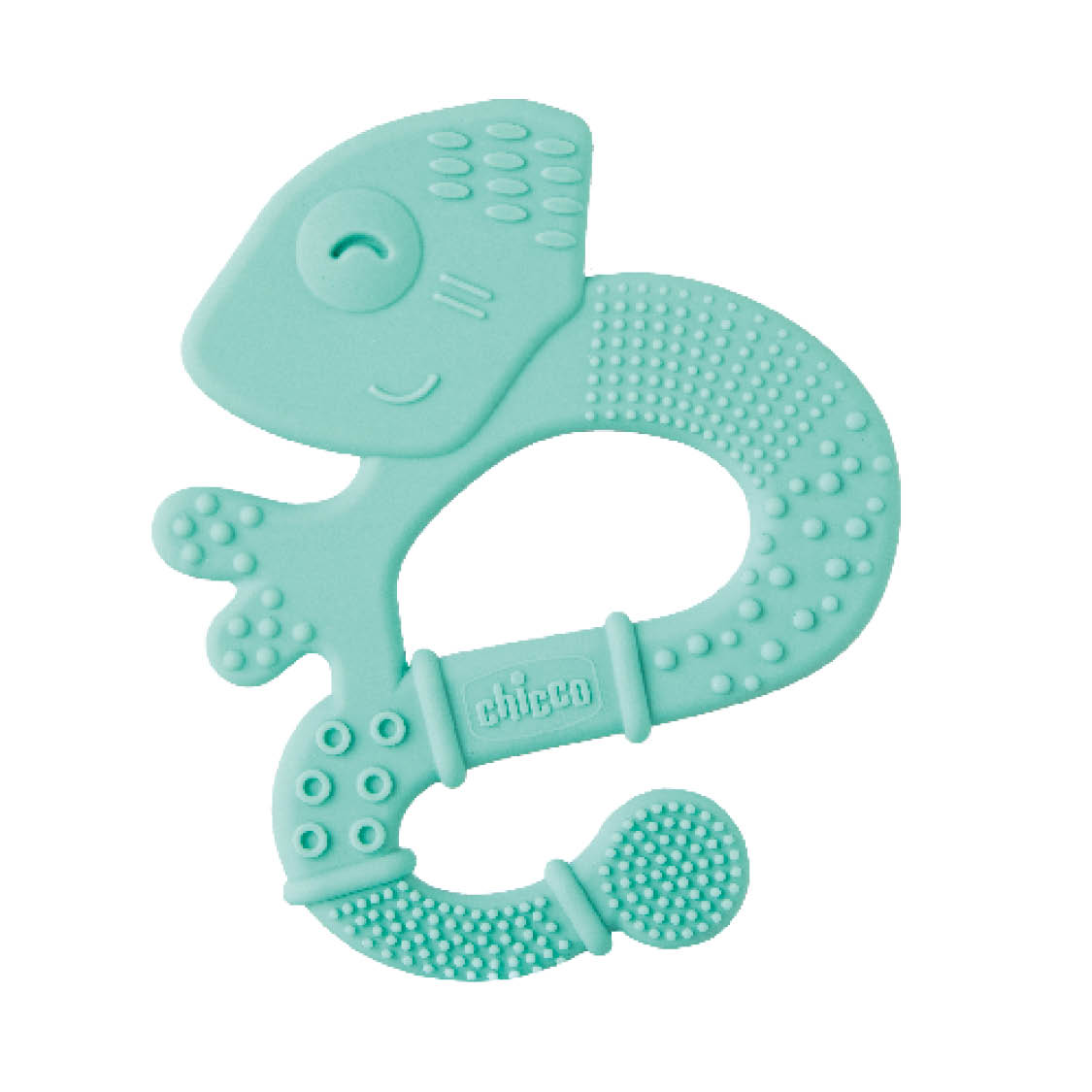 Chicco tannhringur silicone blár +2mán