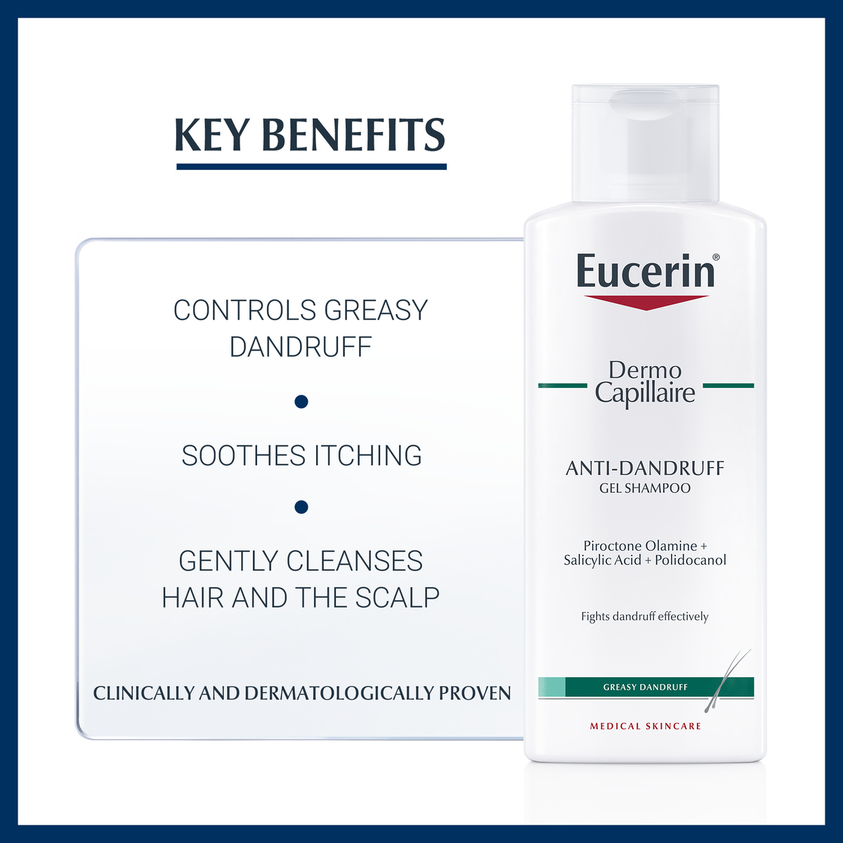 Eucerin Dermo Capillaire ANTI-Dandruff Gel Shampoo 250 ml. (2)