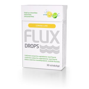 Flux drops lemon- og limebragð 30 töflur.