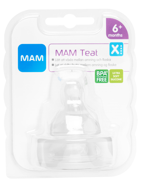 MAM pelatútta 2 stk.  ultivent silicon 6 mán+