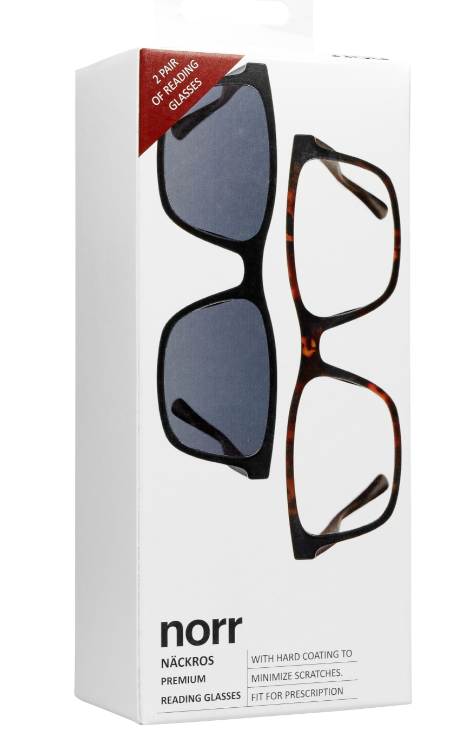 Twin pack Nackros + sólgleraugu +2,5